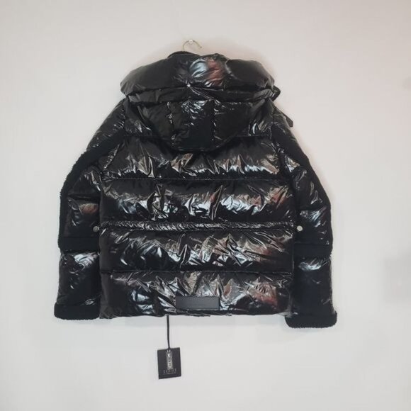 NWT Nicole Benisti GEILO MIXED MEDIA BIKER JACKET Size large - Picture 11 of 16